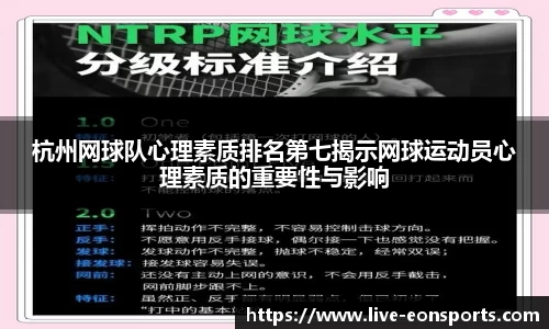 杭州网球队心理素质排名第七揭示网球运动员心理素质的重要性与影响